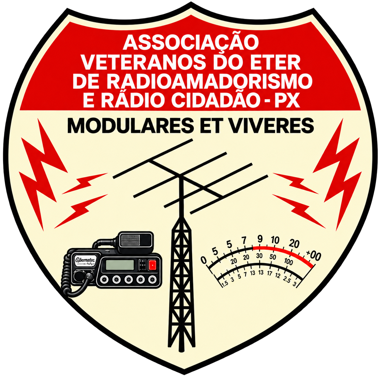 Brasão oficial da Associação Veteranos do Éter