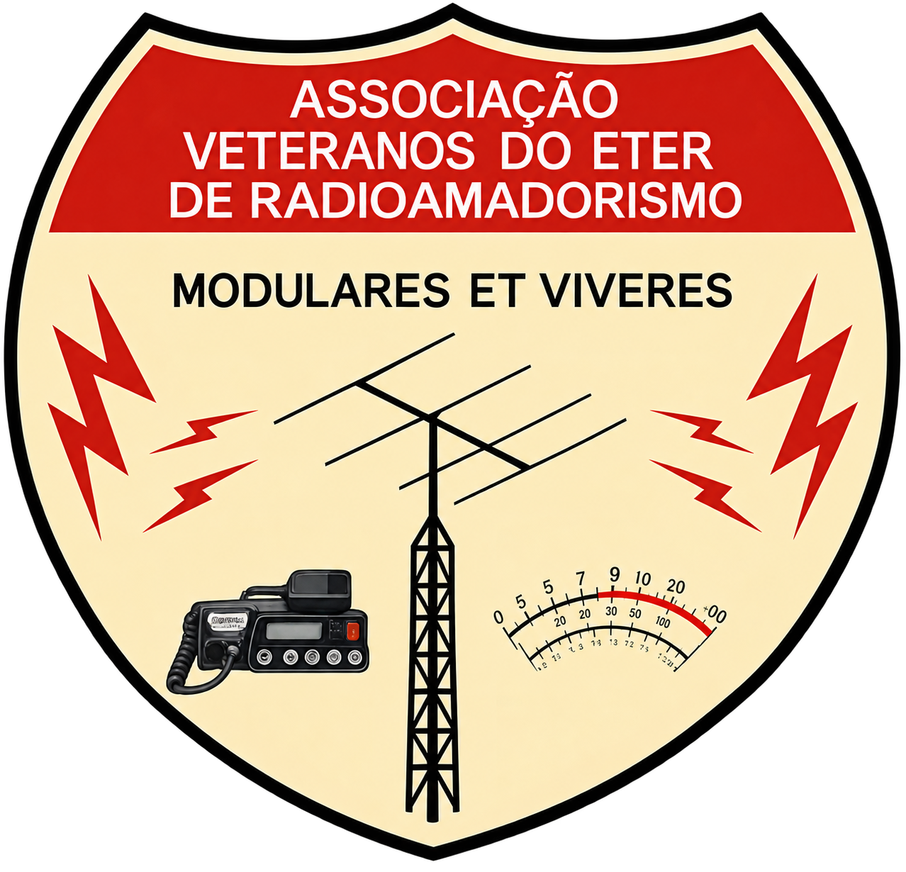 Brasão oficial da Associação Veteranos do Éter